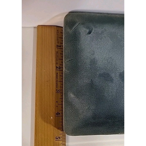 Vintage MELE Blue Velvet Travel Clamshell Jewelry Box Earring Case Lined - Picture 12 of 15